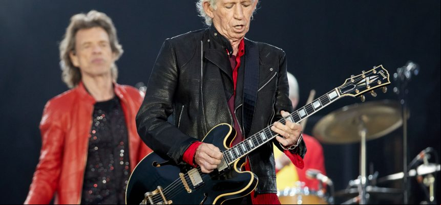 Mandatory Credit: Photo by Hayoung Jeon/EPA-EFE/REX/Shutterstock (9724994l)
Keith Richards
The Rolling Stones in concert in Berlin,  - 22 Jun 2018
Keith Richards (C) of the British Rock band The Rolling Stones performs during a concert at the Olympiastadion in Berlin, , 22 June 2018. About 67,000 tickets for The Rolling Stones 'No Filter' tour concert were sold out.